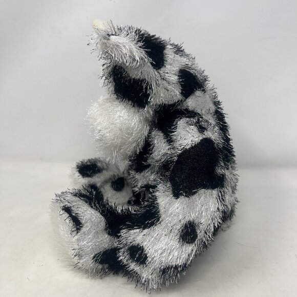 Kellytoy Cow Black White Spots Eyelash‎ Fur Plush Stuffed Animal 12" Long - Picture 3 of 6